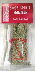 Sage & Cedar smudge stick 5"