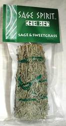 Sage & Sweetgrass smudge stick 5"