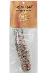 Blue Sage smudge stick 4" - Click Image to Close