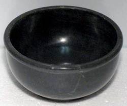 Black Stone Scrying Bowl 4"