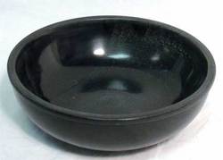 Black Stone Scrying Bowl 6"