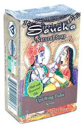 3.5oz Uplifting Tulsi saucha soap - Click Image to Close