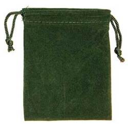 Green Velveteen Bag - Click Image to Close