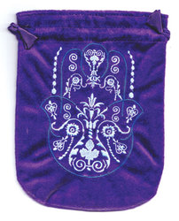 6"x 8" Fatima Hand Purple velveteen bag