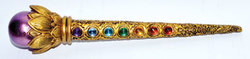 8 1/2" Ball & Chakra Stones wand