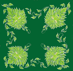 Green Man Caftan 3 ft square