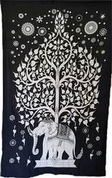 54" x 86" Elephant Tree tapestry